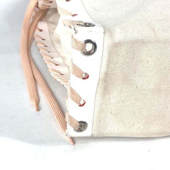 Christian Louboutin Tote Bag Cabalace Shoelace Shoulder Canvas Leather - Picture 7 of 10